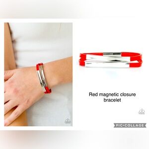 Dangerously Divine Red Magnetic Closure Bracelet